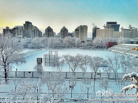 如今这帝都的景致，真真是极好的——网友拍摄的北航操场